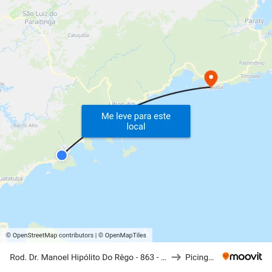 Rod. Dr. Manoel Hipólito Do Rêgo -  863 - Rio Da Prata to Picinguaba map