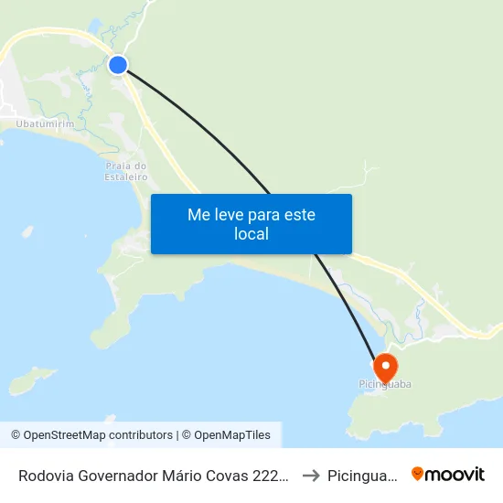 Rodovia Governador Mário Covas 22221 to Picinguaba map