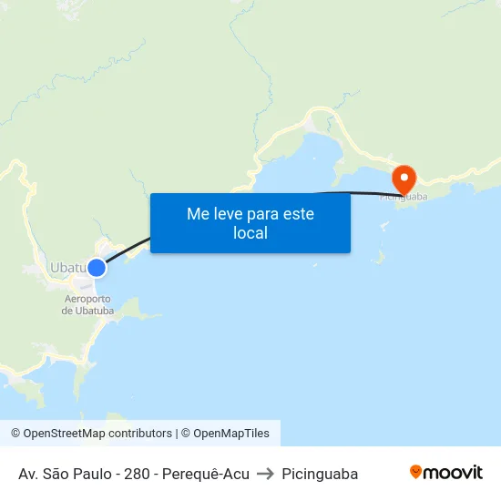 Av. São Paulo -  280 - Perequê-Acu to Picinguaba map