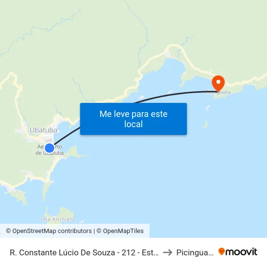 R. Constante Lúcio De Souza -  212 - Estufa I to Picinguaba map