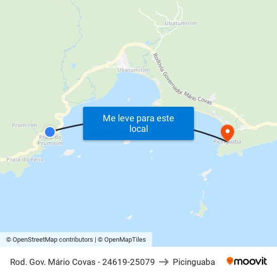 Rod. Gov. Mário Covas -  24619-25079 to Picinguaba map