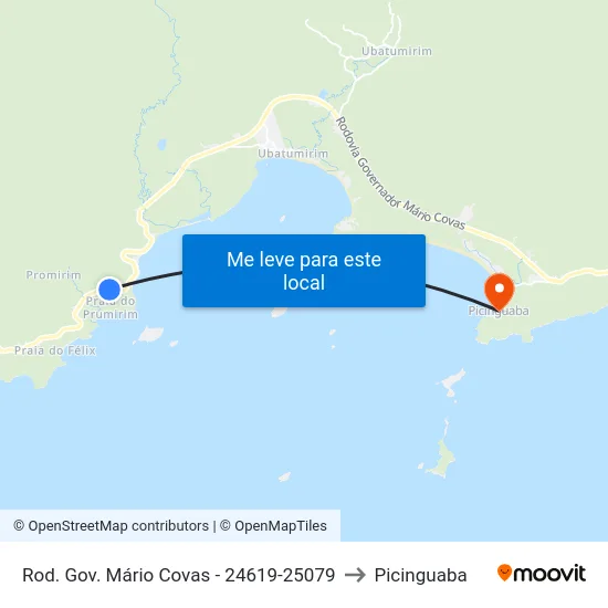 Rod. Gov. Mário Covas -  24619-25079 to Picinguaba map