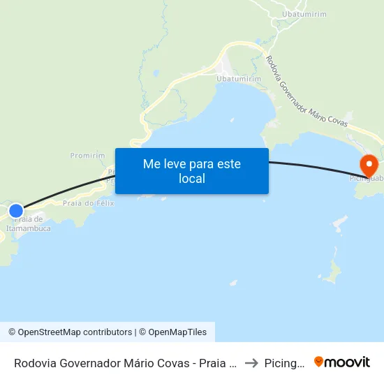 Rodovia Governador Mário Covas - Praia Do Itamambuca to Picinguaba map