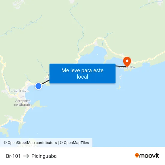 Br-101 to Picinguaba map