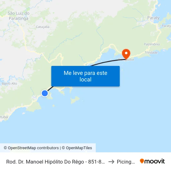 Rod. Dr. Manoel Hipólito Do Rêgo -  851-857 - Lagoinha to Picinguaba map