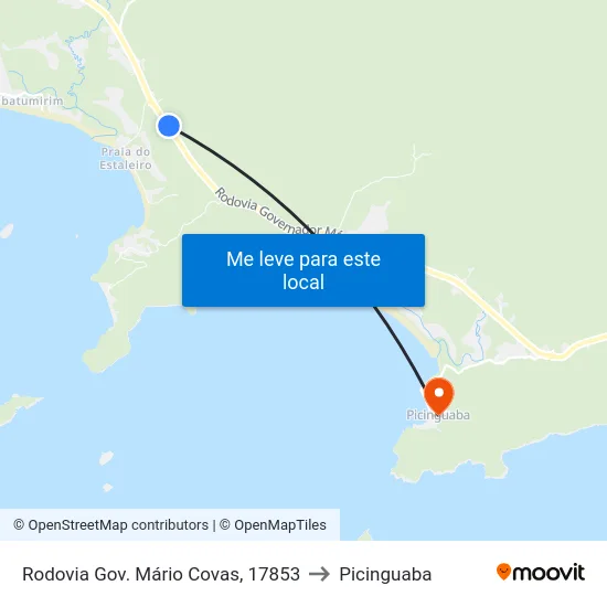 Rodovia Gov. Mário Covas, 17853 to Picinguaba map