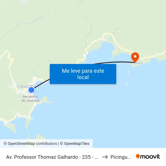 Av. Professor Thomaz Galhardo -  235 - Centro to Picinguaba map