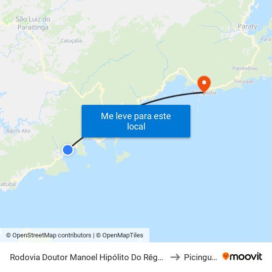 Rodovia Doutor Manoel Hipólito Do Rêgo, 852-876 to Picinguaba map