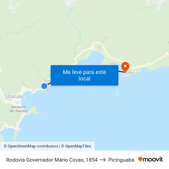 Rodovia Governador Mário Covas, 1854 to Picinguaba map