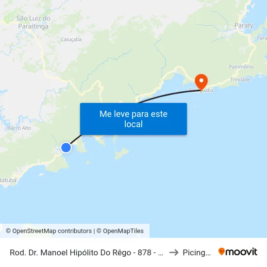 Rod. Dr. Manoel Hipólito Do Rêgo -  878 - Praia Do Sape to Picinguaba map