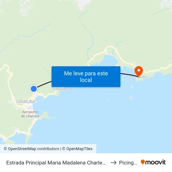 Estrada Principal Maria Madalena Charleaux, 799 - Taquaral to Picinguaba map