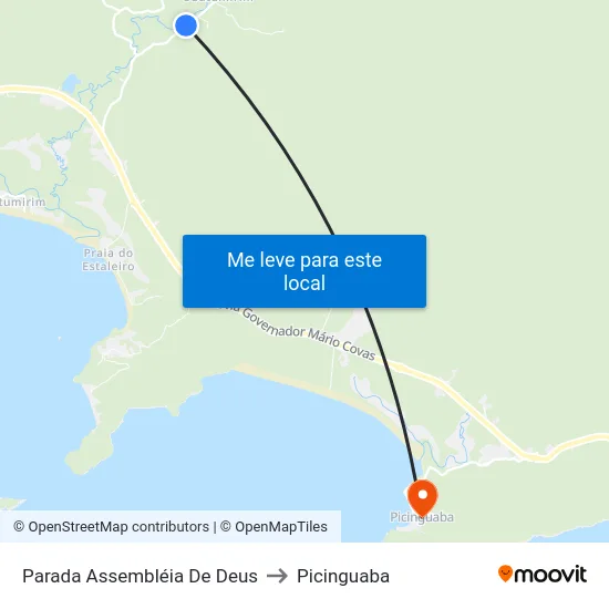 Parada Assembléia De Deus to Picinguaba map
