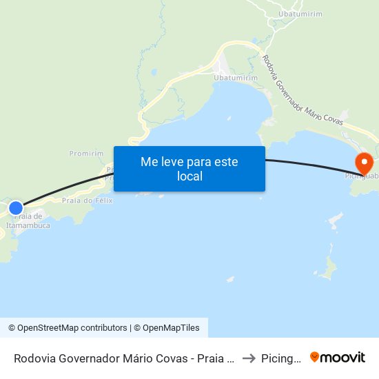 Rodovia Governador Mário Covas - Praia Do Itamambuca to Picinguaba map