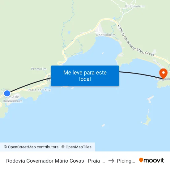 Rodovia Governador Mário Covas - Praia Do Itamambuca to Picinguaba map