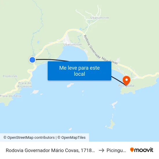 Rodovia Governador Mário Covas, 17188-20212 to Picinguaba map