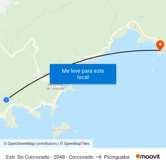 Estr. Do Corcovado -  2048 - Corcovado to Picinguaba map