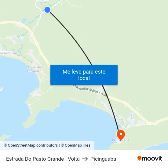 Estrada Do Pasto Grande - Volta to Picinguaba map
