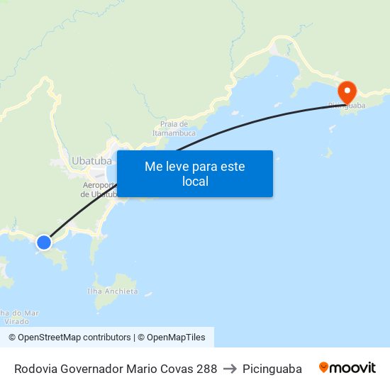 Rodovia Governador Mario Covas  288 to Picinguaba map