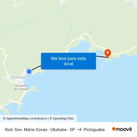 Rod. Gov. Mário Covas -  Ubatuba - SP to Picinguaba map