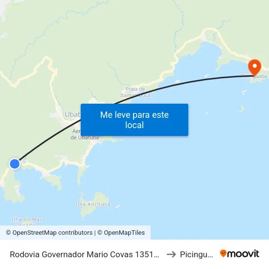 Rodovia Governador Mario Covas 13514-13606 to Picinguaba map
