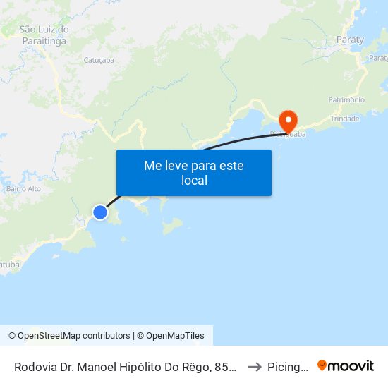 Rodovia Dr. Manoel Hipólito Do Rêgo, 852-874 - Lagoinha to Picinguaba map