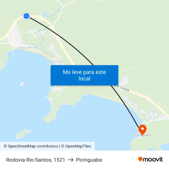 Rodovia Rio-Santos, 1521 to Picinguaba map