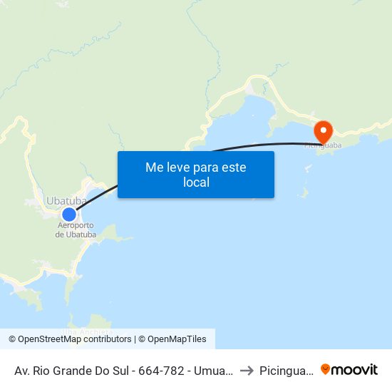 Av. Rio Grande Do Sul -  664-782 - Umuarama to Picinguaba map