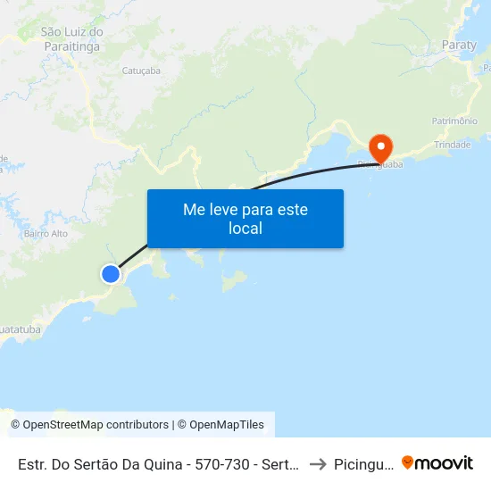 Estr. Do Sertão Da Quina -  570-730 - Sertão Da Quina to Picinguaba map