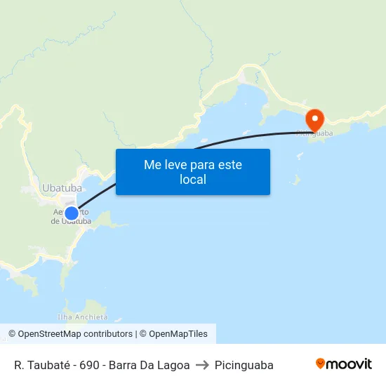 R. Taubaté -  690 - Barra Da Lagoa to Picinguaba map