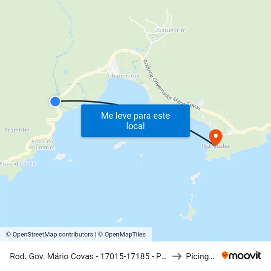 Rod. Gov. Mário Covas -  17015-17185 - Praia Do Puruba to Picinguaba map