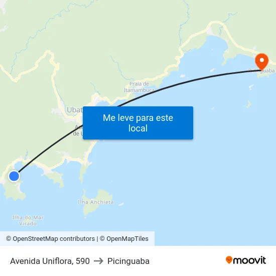 Avenida Uniflora, 590 to Picinguaba map