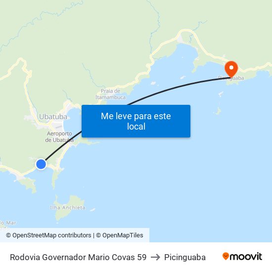 Rodovia Governador Mario Covas  59 to Picinguaba map