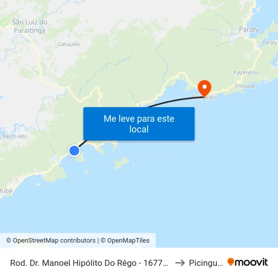 Rod. Dr. Manoel Hipólito Do Rêgo -  16771 - Lagoinha to Picinguaba map