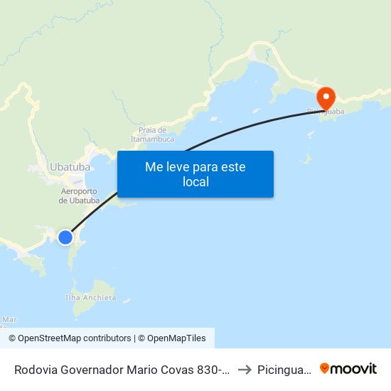 Rodovia Governador Mario Covas  830-844 to Picinguaba map