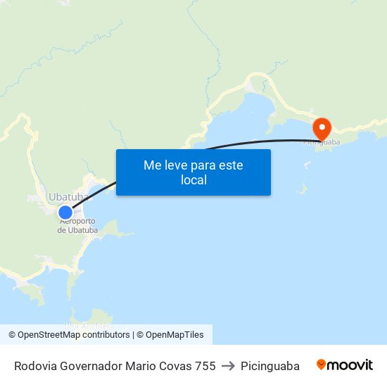 Rodovia Governador Mario Covas 755 to Picinguaba map