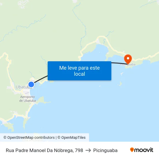 Rua Padre Manoel Da Nóbrega, 798 to Picinguaba map