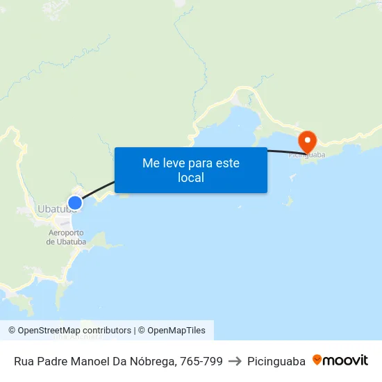 Rua Padre Manoel Da Nóbrega, 765-799 to Picinguaba map