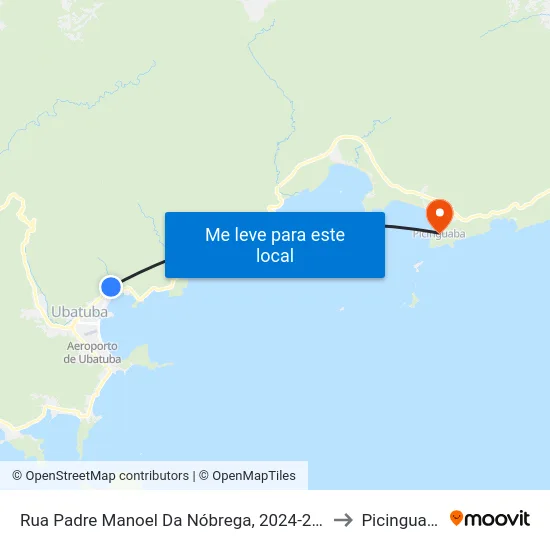 Rua Padre Manoel Da Nóbrega, 2024-2076 to Picinguaba map