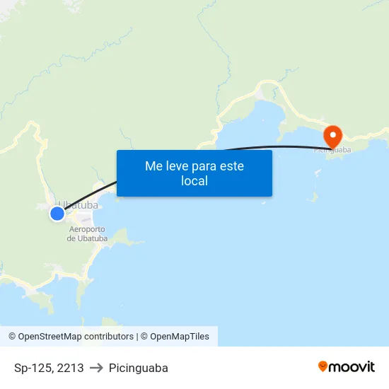 Sp-125, 2213 to Picinguaba map