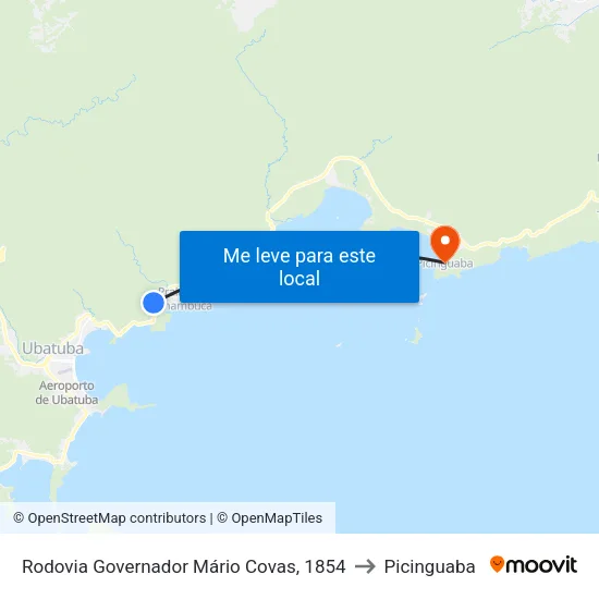 Rodovia Governador Mário Covas, 1854 to Picinguaba map
