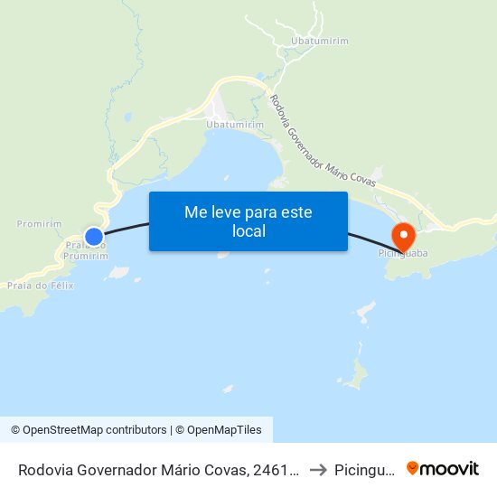 Rodovia Governador Mário Covas, 24619-25079 to Picinguaba map