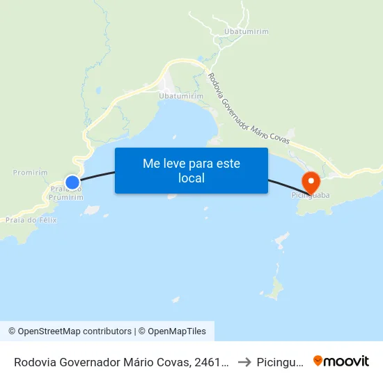 Rodovia Governador Mário Covas, 24619-25079 to Picinguaba map