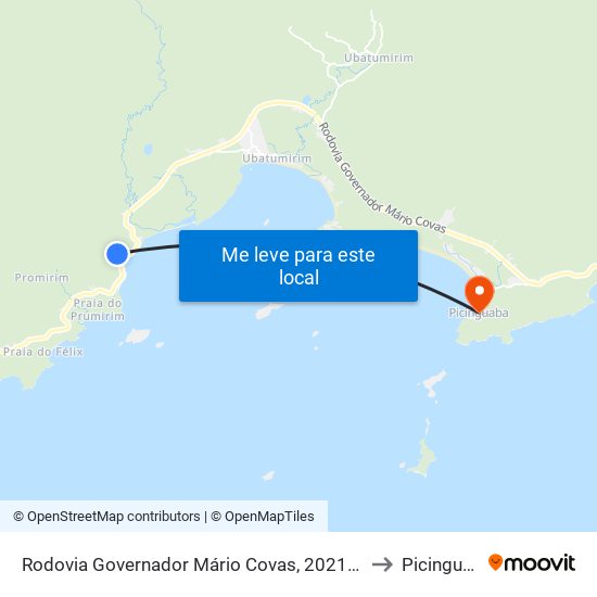 Rodovia Governador Mário Covas, 20214-22414 to Picinguaba map