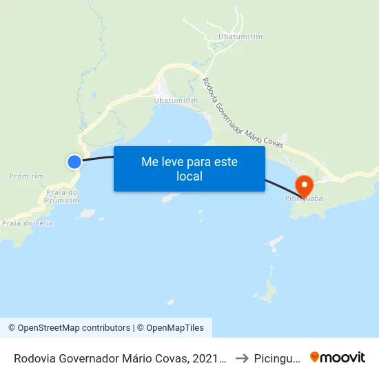 Rodovia Governador Mário Covas, 20213-22413 to Picinguaba map
