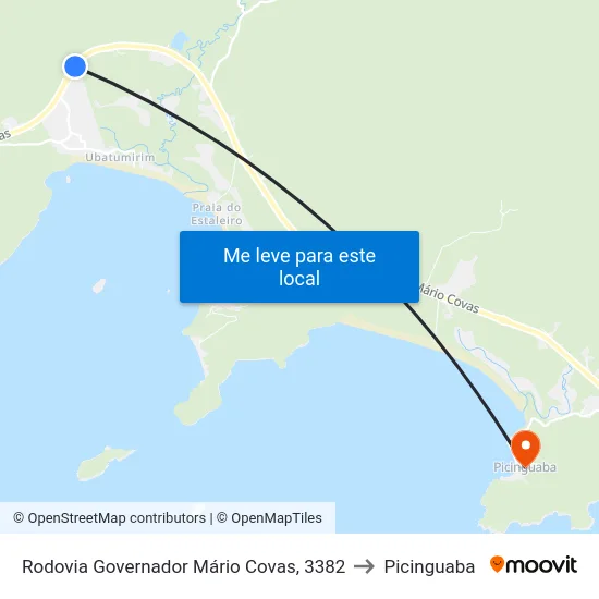 Rodovia Governador Mário Covas, 3382 to Picinguaba map