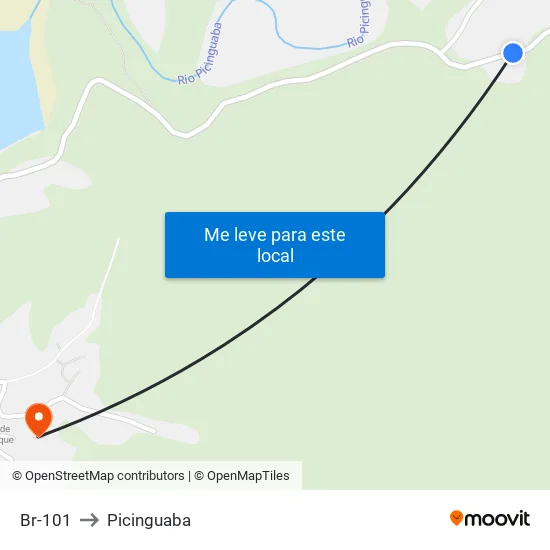 Br-101 to Picinguaba map