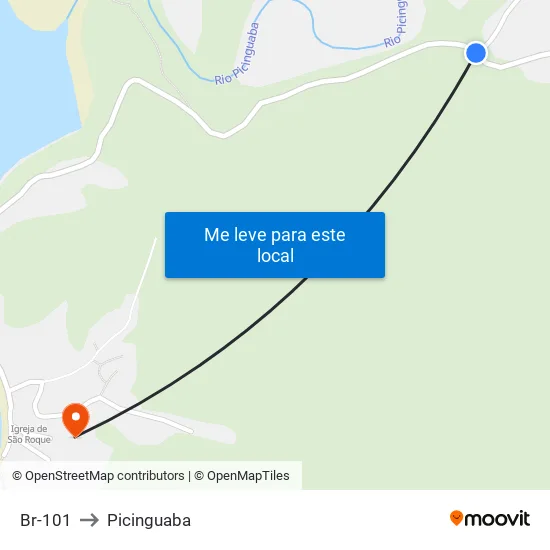 Br-101 to Picinguaba map