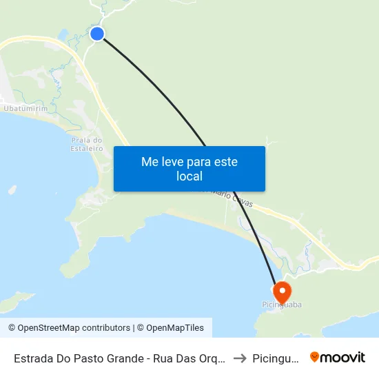 Estrada Do Pasto Grande - Rua Das Orquídeas to Picinguaba map