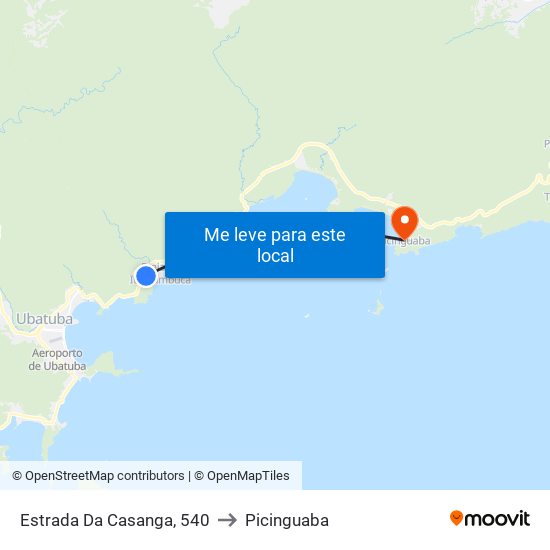 Estrada Da Casanga, 540 to Picinguaba map