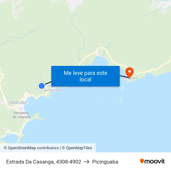 Estrada Da Casanga, 4308-4902 to Picinguaba map